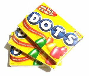 DOTS assorted fruit flavored gum drops box 212g