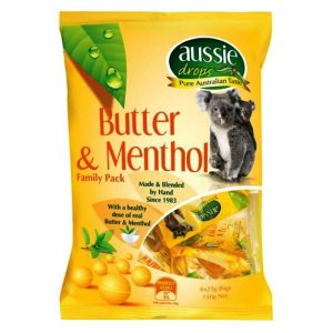 Aussie Drops Butter Menthol Bag 150g