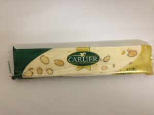 Carlier Almond Fruit Nougat Bar 100g