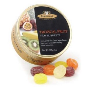 Simpkins Tropical Fruit Drops Travel Tin